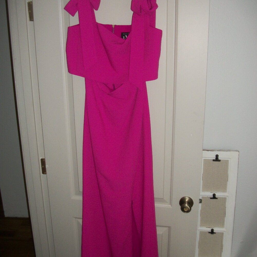 WOMENS DRESS BLACK HALO EVE BY LAUREL BERMAN HOT PINK 2 PC
